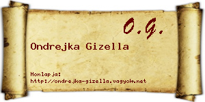 Ondrejka Gizella névjegykártya